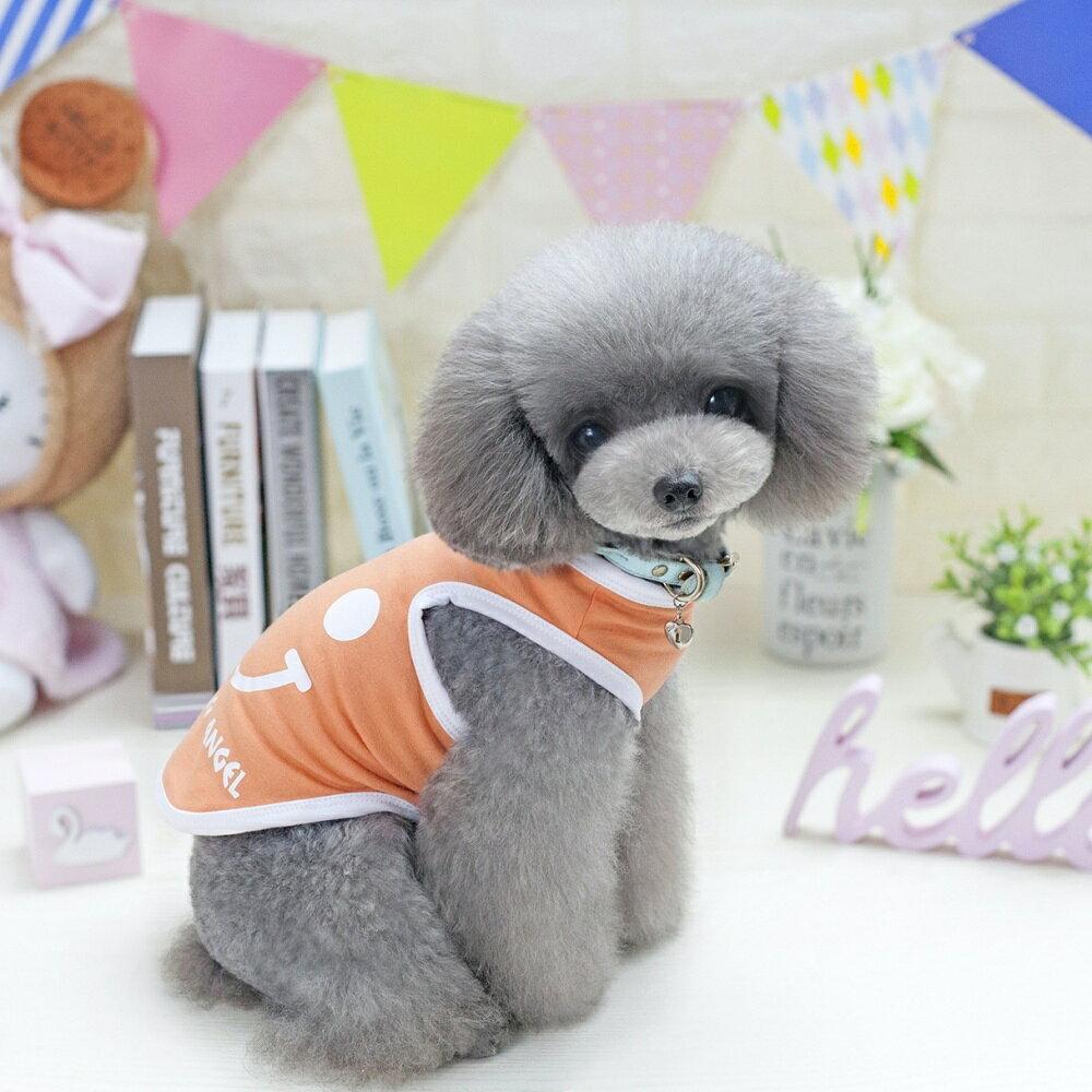 Kostenloser Versand Haustierkleidung Hund Tanktop ärmellos Kleidung Hunde Katzen Freizeit Einfach Lächeln Rosa Blau Stilvoll Klein Mittel Kleidung