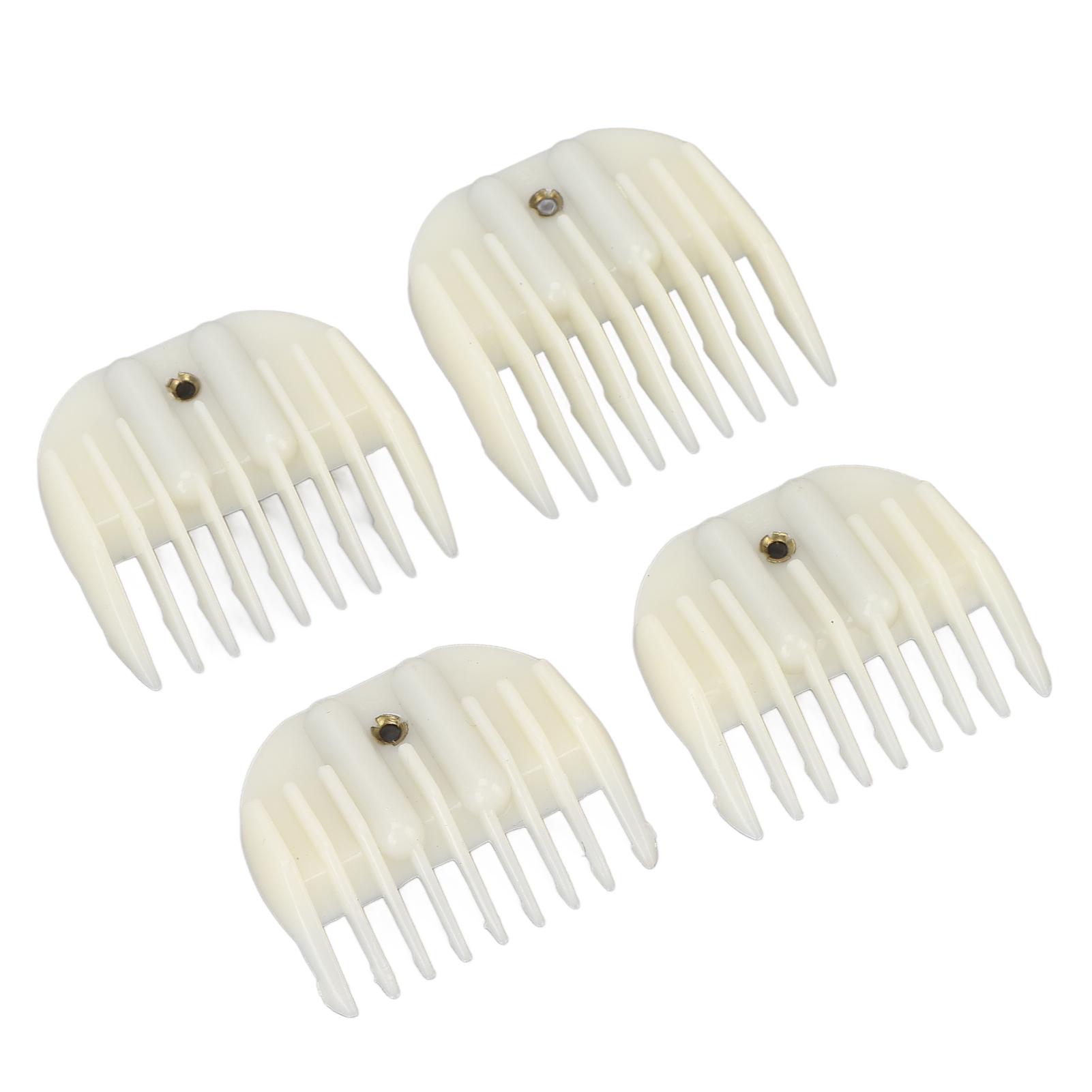 

4 шт. Направляющие для машинки для стрижки волос Гребни для профессионального триммера для универсальной машинки для стрижки волос Белый белый