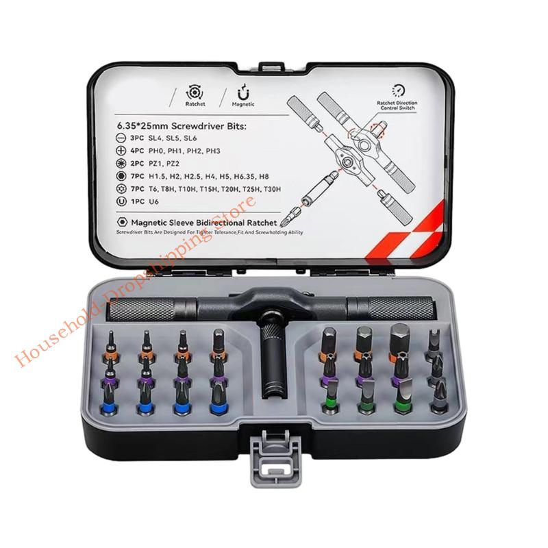 Ratchet Screwdriver Set 24/36 in 1 Precise Screwdriver Bit Screwdriver Household Repair Tool Accessories 85AD