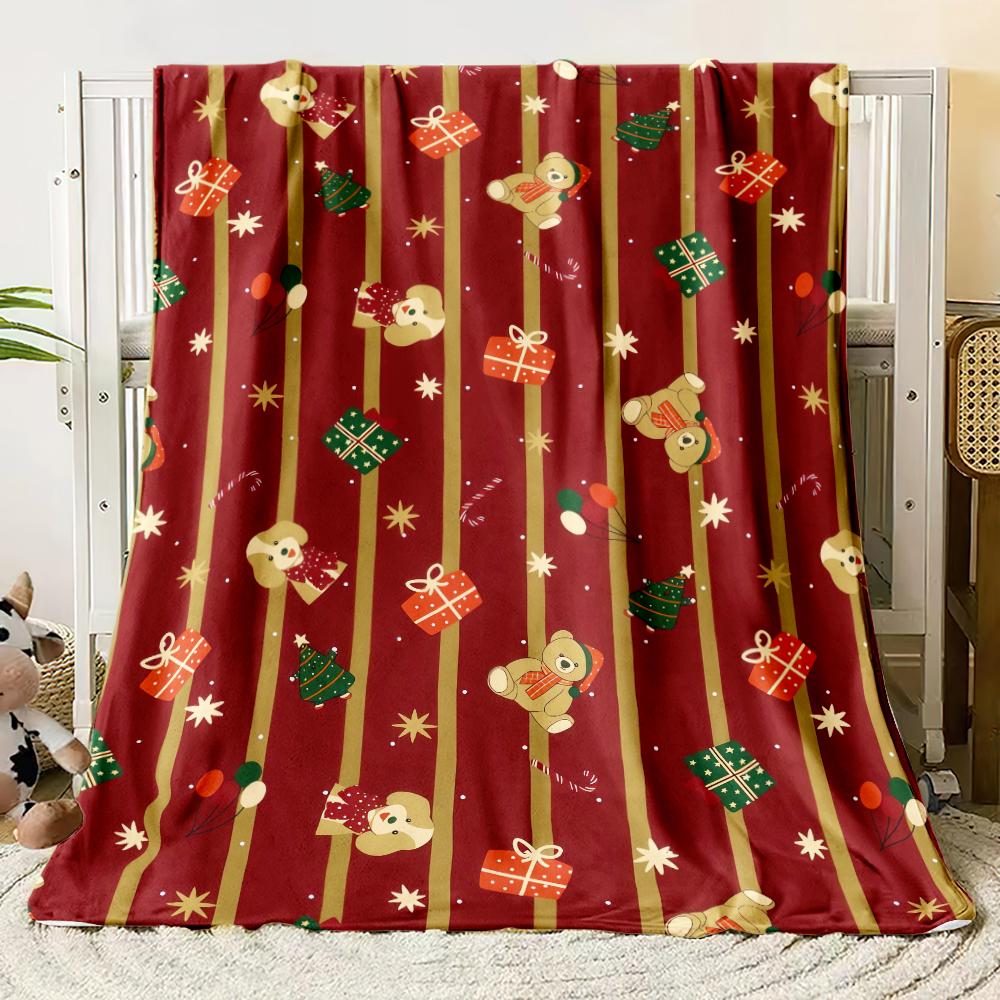 Traumhaftes Weihnachts-Flanell-Dünndecke Schlafzimmerdecke, Wohnzimmer, Sofadecke, Studentenbüro Nickerchen, Campingausflug, Kindergeschenk