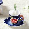 Creative Personalized Enamel Rose Ceramic Coffee Cup