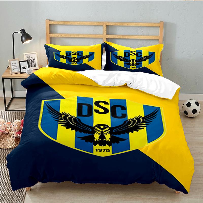 Duhok Dynamic Sports Emblem 3PCS Bedding set,Ideal for 1pc Duvet Cover And 2pcs Pillowcases Perfect for Fan gift,Ideal for Bedroom, Dormitory