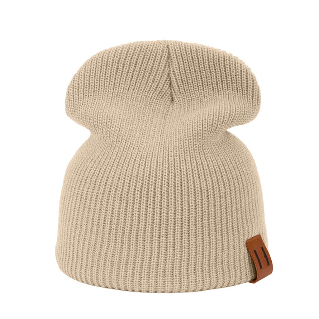 Winter Men Women Kids Fleece Lined Knitted Hats, Soft Thermal Stocking Caps For Cold Weather Outdoor