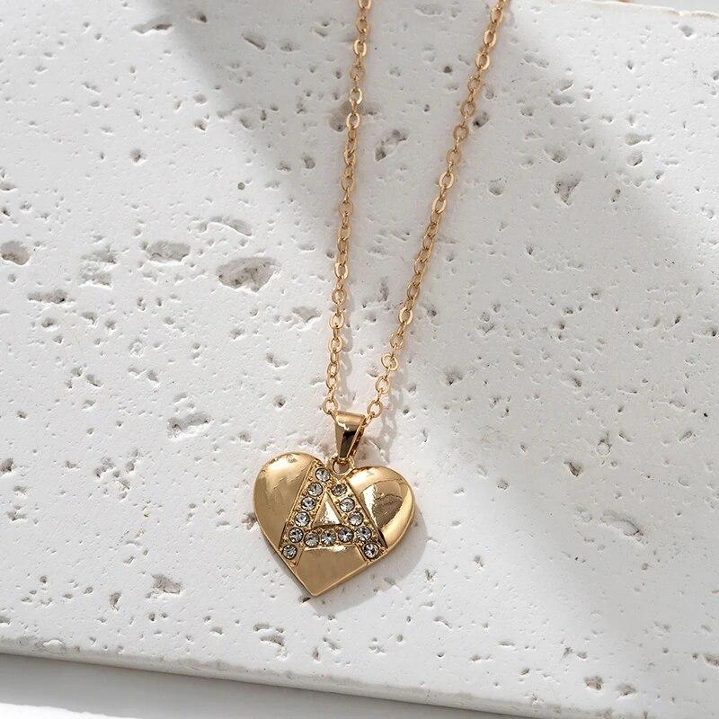 Classic Letter Gold Love Necklace Women's Simple Elegant Pendant Necklace Birthday Party Jewelry Accessories Gift