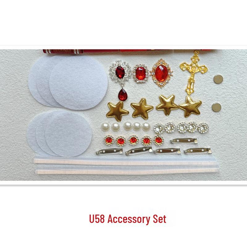 Baji Tray DIY Rhinestone Brooch Kit: Handmade Non-woven Fabric Accessory Set with Magnet and Ita Bag Decorations.