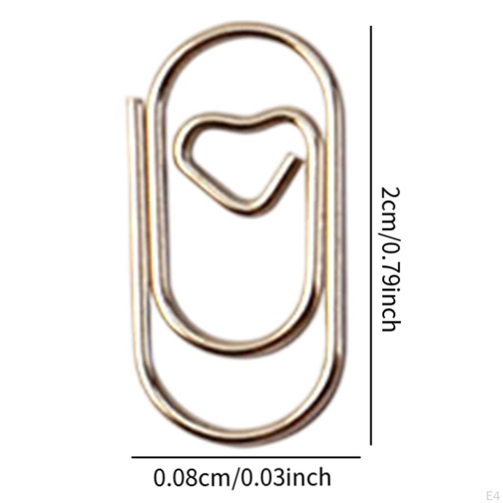 100 Pieces Paper Clips Notes Classified Metal Multifunction Vintage Style Paperclips Office