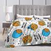 Cookie Monsters Blankets  Soft Warm Street Trend Plush Throw Blanket For Students Outdoor Flannel Bedspread Bed Cover