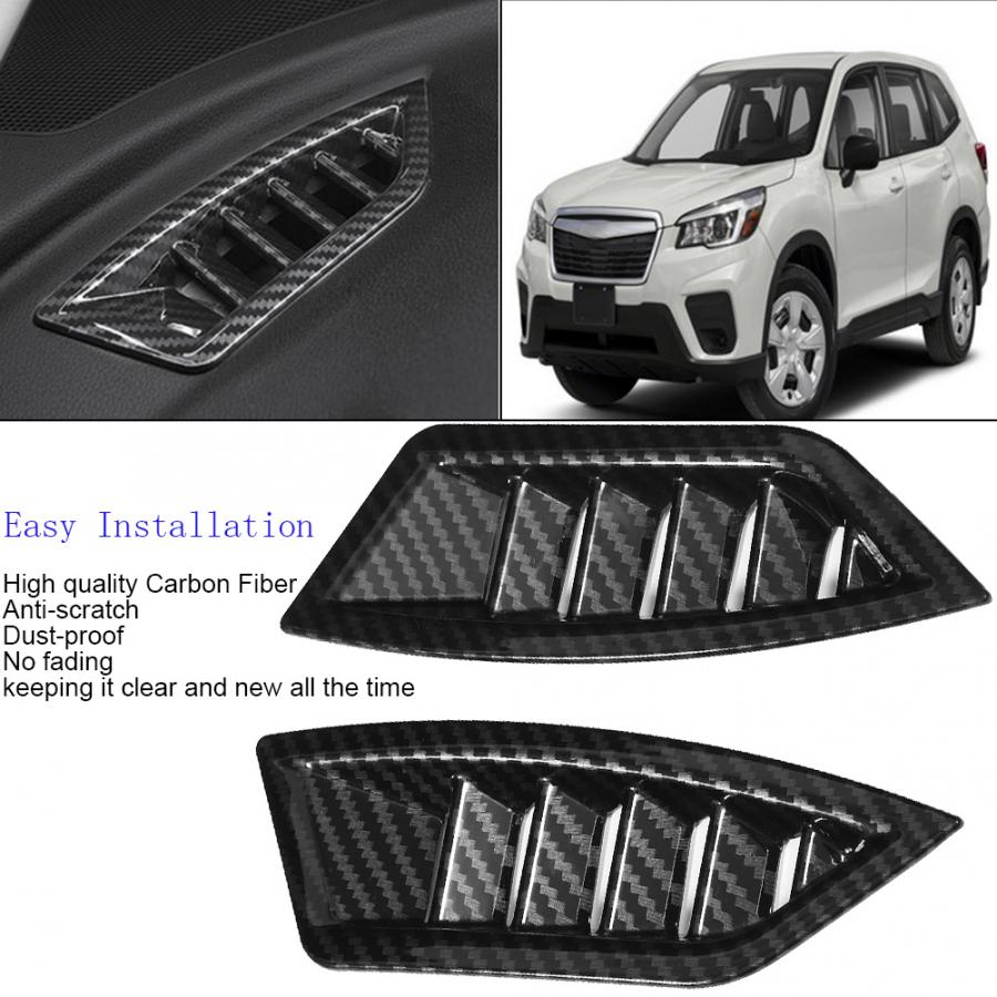 2 bucăți din fibră de carbon autocolant de decorare a capacului de evacuare a aerului de aerisire potrivit pentru Subaru Forester SK auto auto