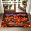 Crystal Velvet Square Rug Custom NamePoppy Playtime Pattern Non Slip Home Floor Decor Rug