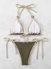 2023 European American Fashion Solid Color Sexy Two-Piece Women's Bikini Swimsuit