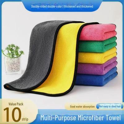 1/5/10pcs Super Absorbent Microfiber Cloth: Kitchen Rag, Car Towel, Thick Dishwashing Towel, Coral Fleece Cleaning Cloth
