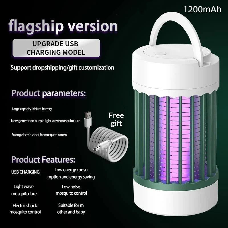 USB-oplader 2-in-1 Elektrische Muggenlamp Draagbaar Kampeerlicht Milieuvriendelijk voor Buiten BBQ Tuin Gebruik