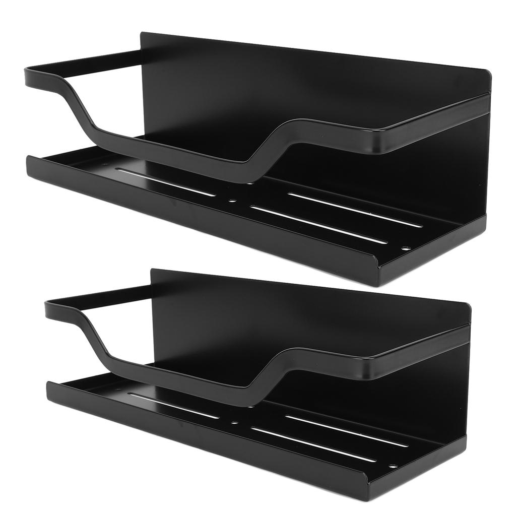 2PCS Magnetic Spice Rack for Refrigerator Carbon Steel Space Saving Spice   Magnetic Shelf for Kitchen Jars Seasoning Bottles