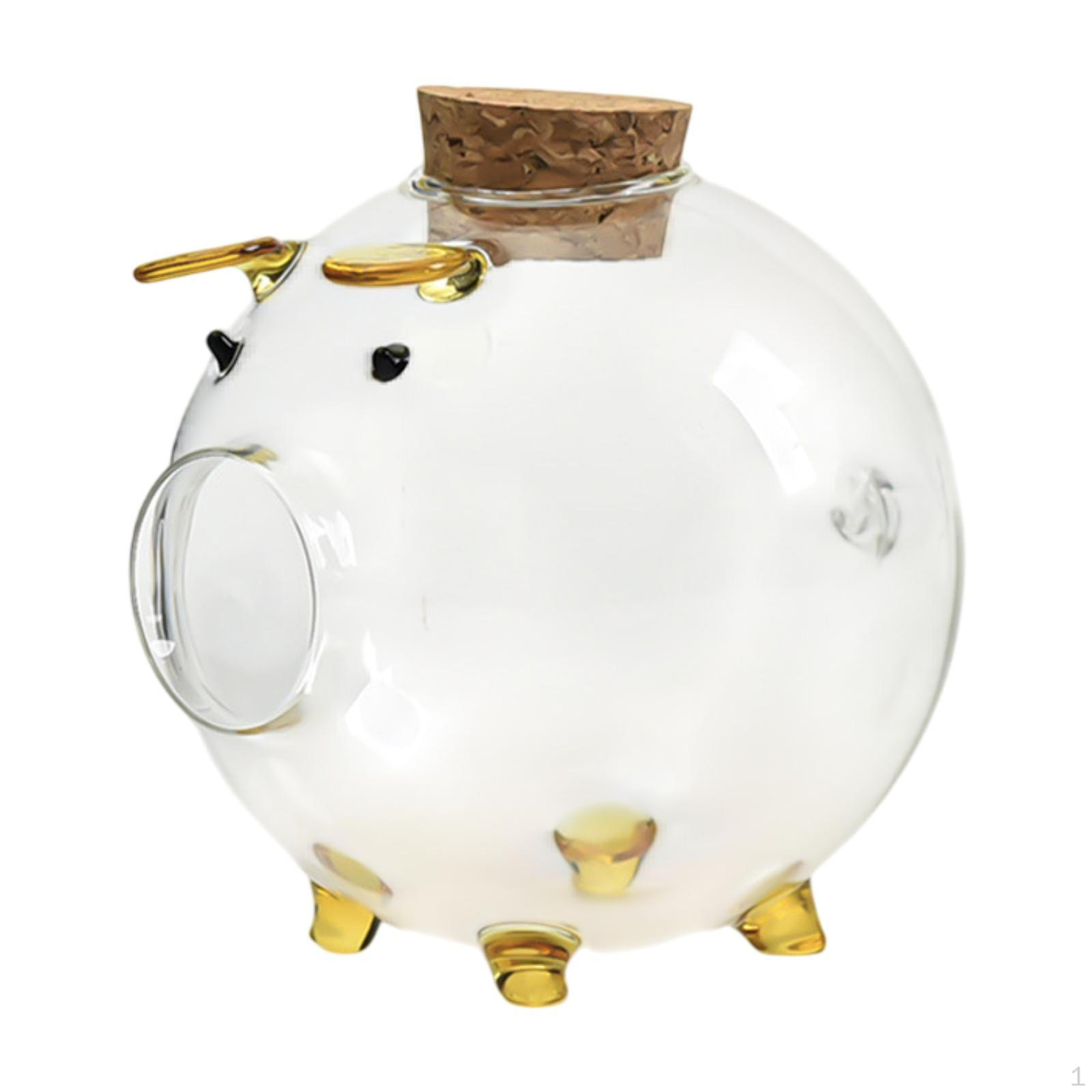 

Clear Pig Money Box for Desk Storage, Ideal Living Space Style C