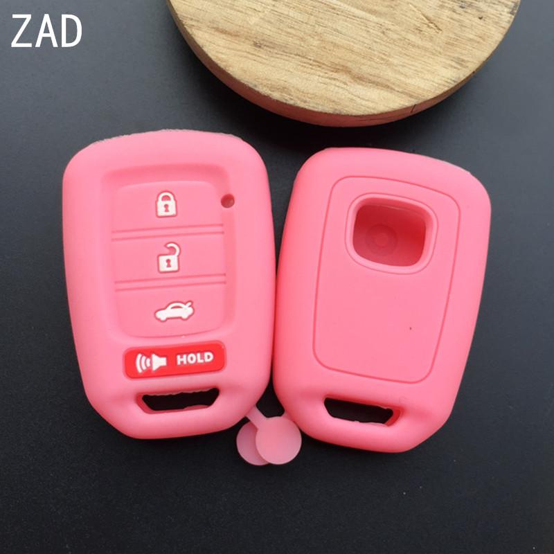 ZAD silicone rubber car key fob cover case shell cap for Honda accord CIVIC CRV jazz HR-V HRV 2013 2014 2015 2016 remote key