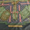 Used HERMES Herms Carr 90 Sitting on the Cover Silk Large Scarf