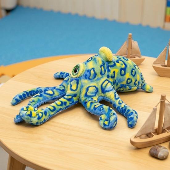 Realistic Octopus Plush Toy Soft Stuffed Animal Doll Cute Sea Creature Pillow for Kids