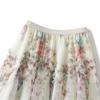 Γυναικεία Καλοκαιρινή Φλοράλ Διχτυωτή Φούστα Midi σε Γραμμή Α