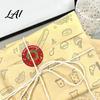 Snowman Gift Decor Christmas Roll Stickers 8 Festive Patterns Print Round Holiday Envelope Decorative Adhesive Labels Seals Coated Paper
