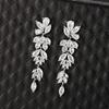 New Crystal Pendant Earrings with Zirconia Gorgeous Girls' Wedding Party Fashion Jewelry Light Luxury Personalized