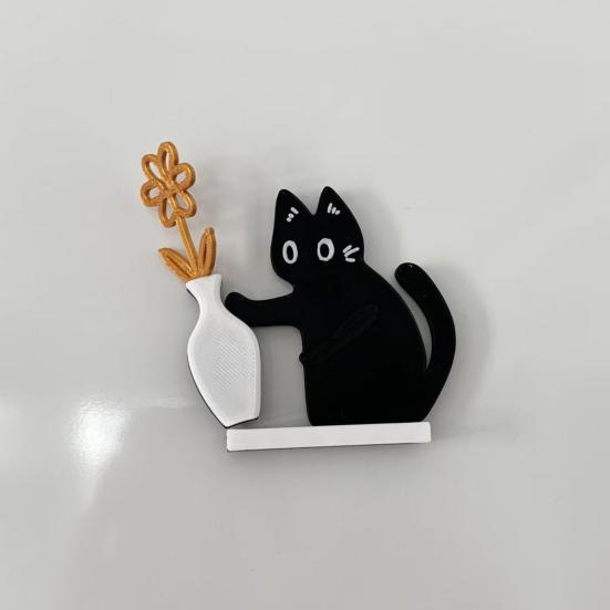 3/4/5/6Pcs Cat Whiskers Holder Refrigerator Magnet Cats Hair Miniature Vase Collector Container Pet Memorial Keepsake Decoration