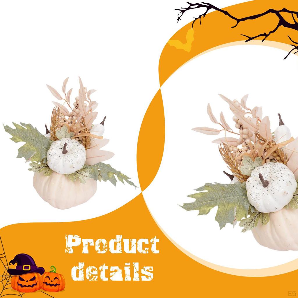 Fall Pumpkin Decor Artificial Decoration Decorative for Tabletop Centerpiece