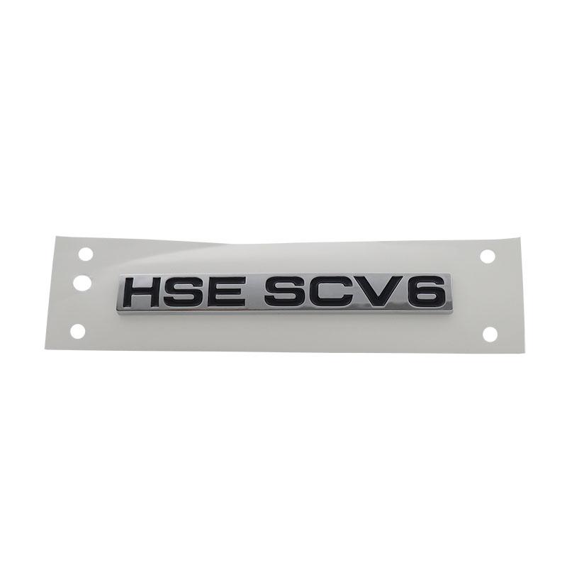 

3D Premium HSE SCV6 for England UK SUV Off Road car Engine Hood Fender trunk Tail Rear Decal Emblem Badge Sticker chrome-black