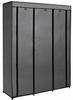 Textile Wardrobe With 10 Shelves Mira Maxi Anthracite