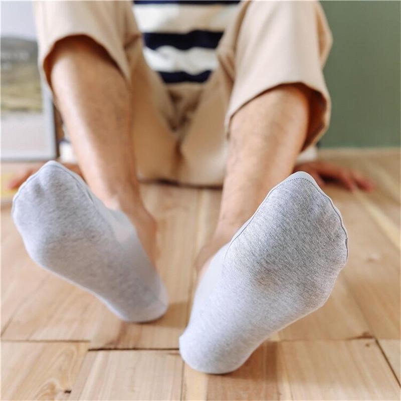 6 Pcs=3 Pairs Ultra-thin Men's Summer Ice Silk Boat Socks Male Shallow Mouth Silicone Invisible Socks Cotton Bottom