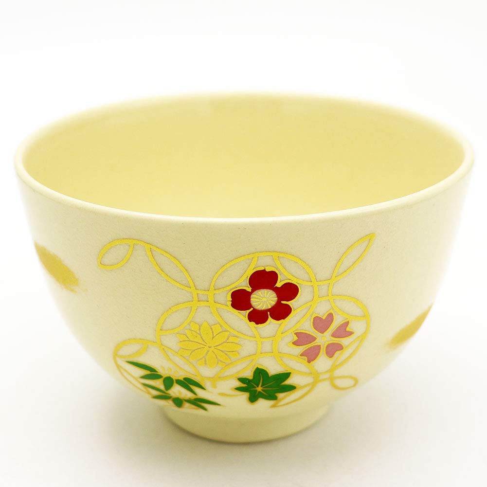 Matcha Bowl [Floral Shippo] Year-Round Tea Ceremony Utensils