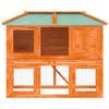 Clapier - Maison Exclusive - 2 niveaux - Bois de pin avec toit vert - Plateau coulissant