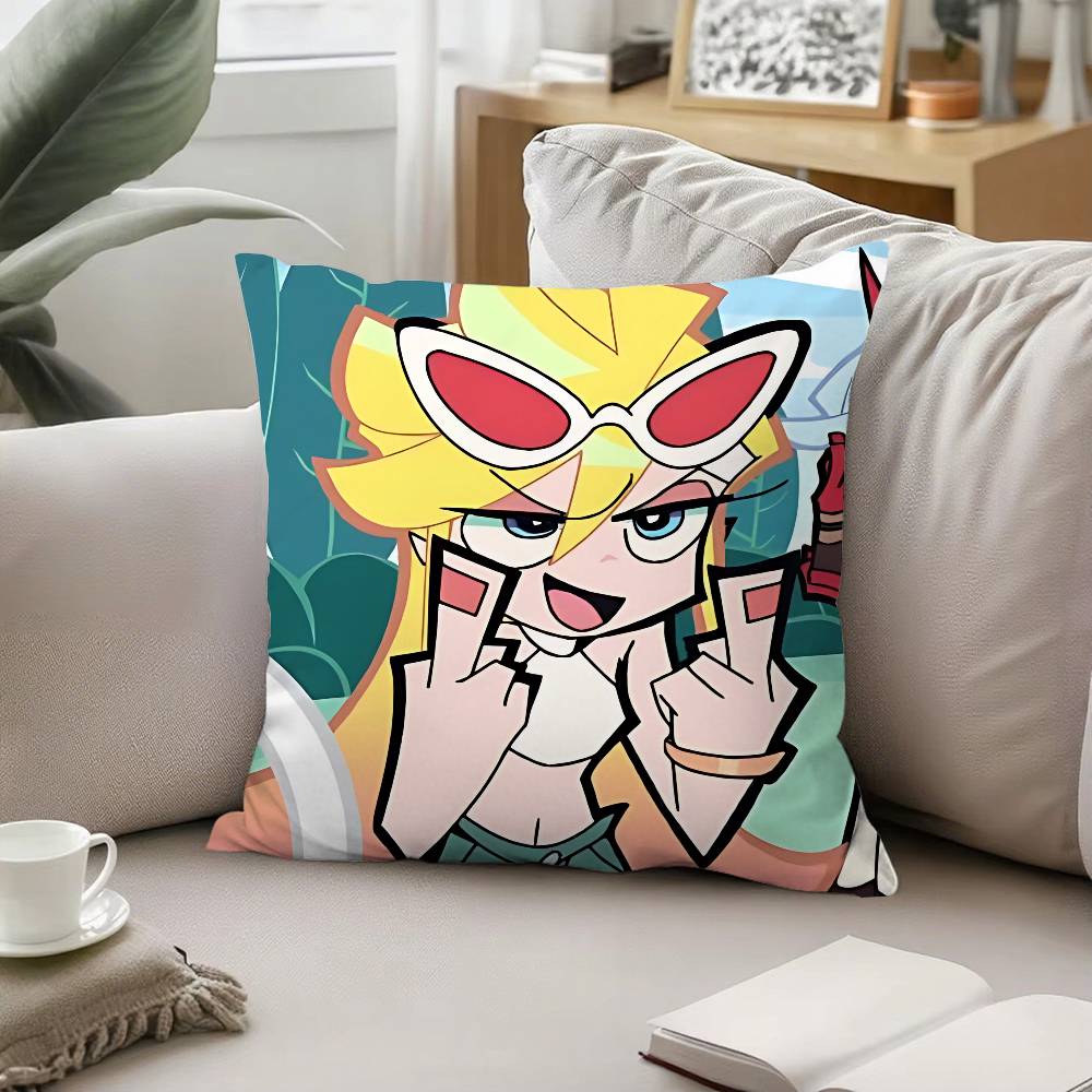 Cute Anime Girl PPanty Stocking Throw Pillow Covers Pattern Cushion Cover Suitable For Sofa Bedroom Car Pillow Cover