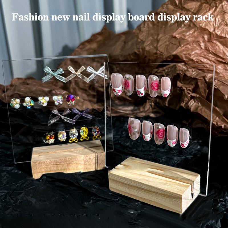 Nail Art Display Board False Nail Tips Sample Acrylic L Practice Board Fingernail Polish Stands Showing Manicure Tool