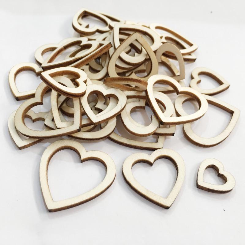 Eco-friendly Natural Wood Hollow Peach Heart Craft - Creative Style
