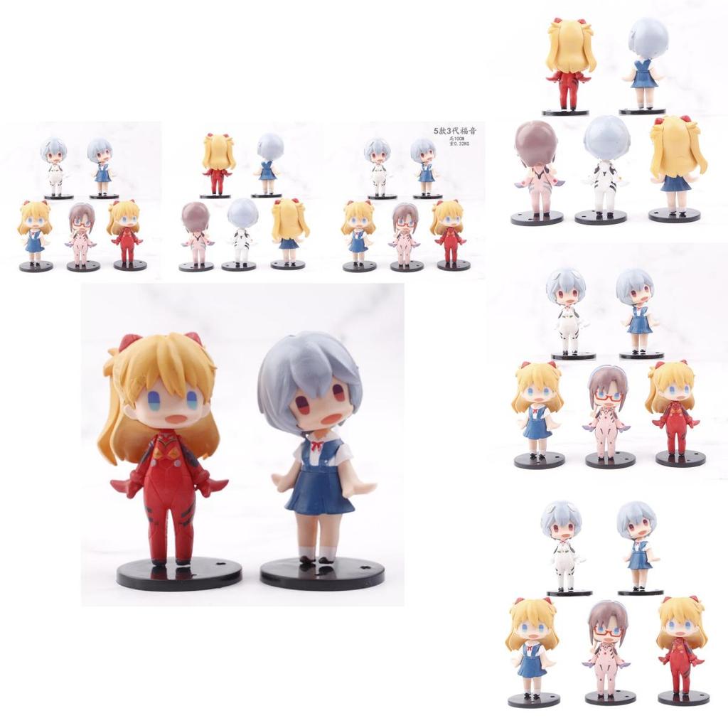 Adorable Pvc Evangelion Standing Rei Asuka Miniature Figurine Blind Box Toy
