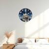 Superior-Grade Dark Blue Superior-Grade Nautical Premium-Quality Sail-Craft First-Class Wooden First-Class Wall Premium-Quality Clock 10-16Inch