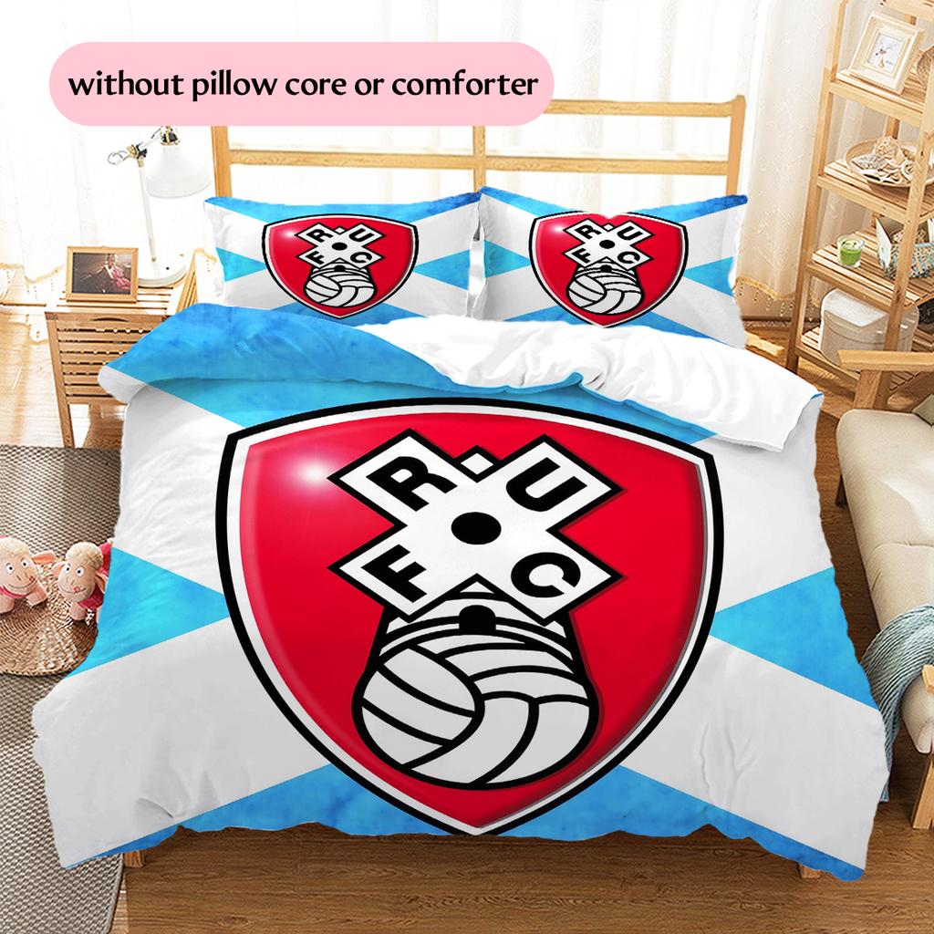 Rotherham United F.C.  Pattern Bedding Quilt Set  Home Decoration  Gift (1 * duvet cover + 2 * pillowcase  without core)