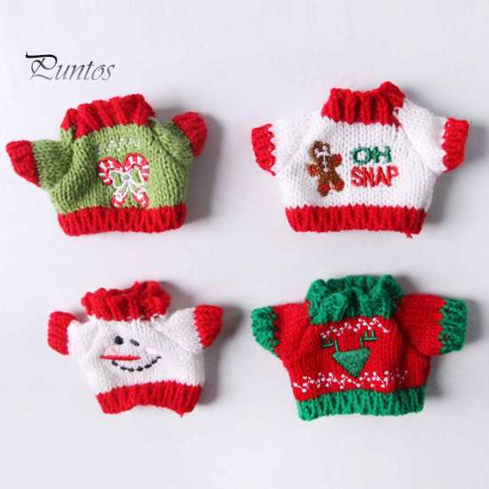 Small Animal Holiday Outfit Christmas Hamster Sweater, Soft Knitted Cute Outfit, Cozy Festive Pet Sweater Turtleneck Winter Clothes for Golden