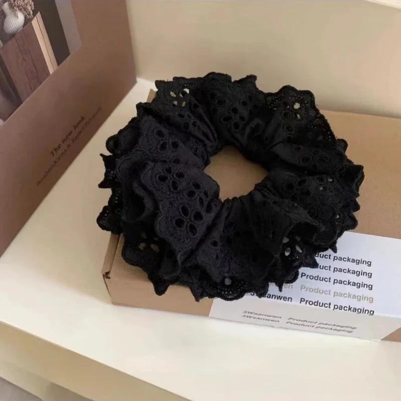 

Кружевные резинки для волос для женщин Эластичные резинки для волос Держатели для хвоста Завязка Однотонный обруч для волос Скранчи Резинки для волос Женское кольцо для волос