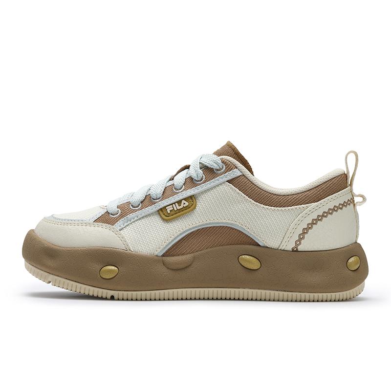 FILA Cookies Comfortable Versatile Fashion High-End Retro Simple Lifestyle Casual Shoes Women sneaker Beige F12W522301FNA