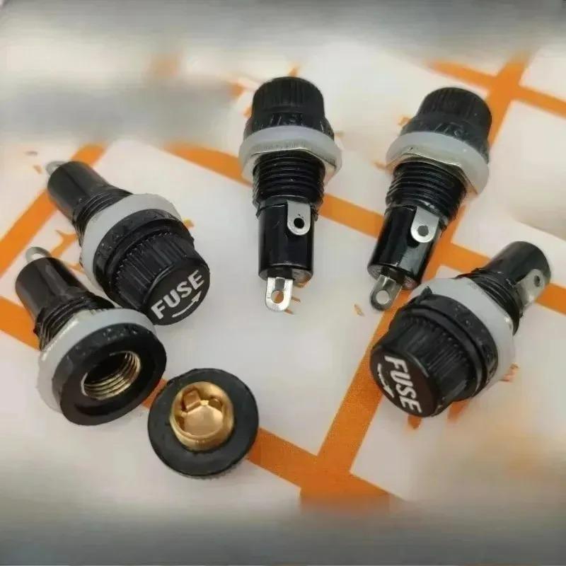 New 5 Pieces 5x20mm Electrical Screw Cap Panel Mounted Fuse Holders 125V/15A 250V/10A