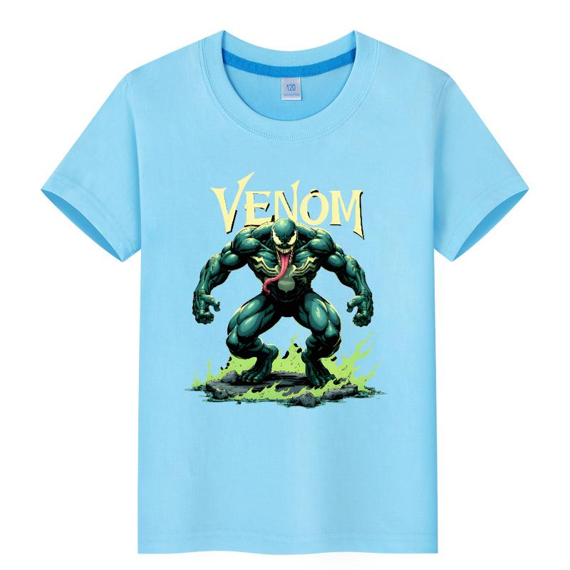 Kids Hulk T-Shirt Boys Superhero Cartoon Graphic Summer Short Sleeve Casual Top for Children