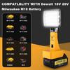 2PCS Cordless LED Work Light - 6000K Flood Light w/ 2 Brightness Modes, Portable for Camping/Outdoor