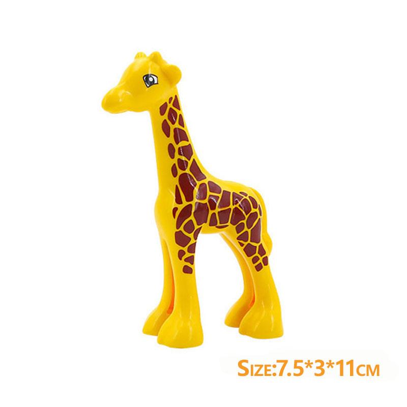 1Pcs Big Block Building Classic Marine Animal Wildlife Penguin Whale Compatible Duplo Bricks Set Supplement Toy For Children