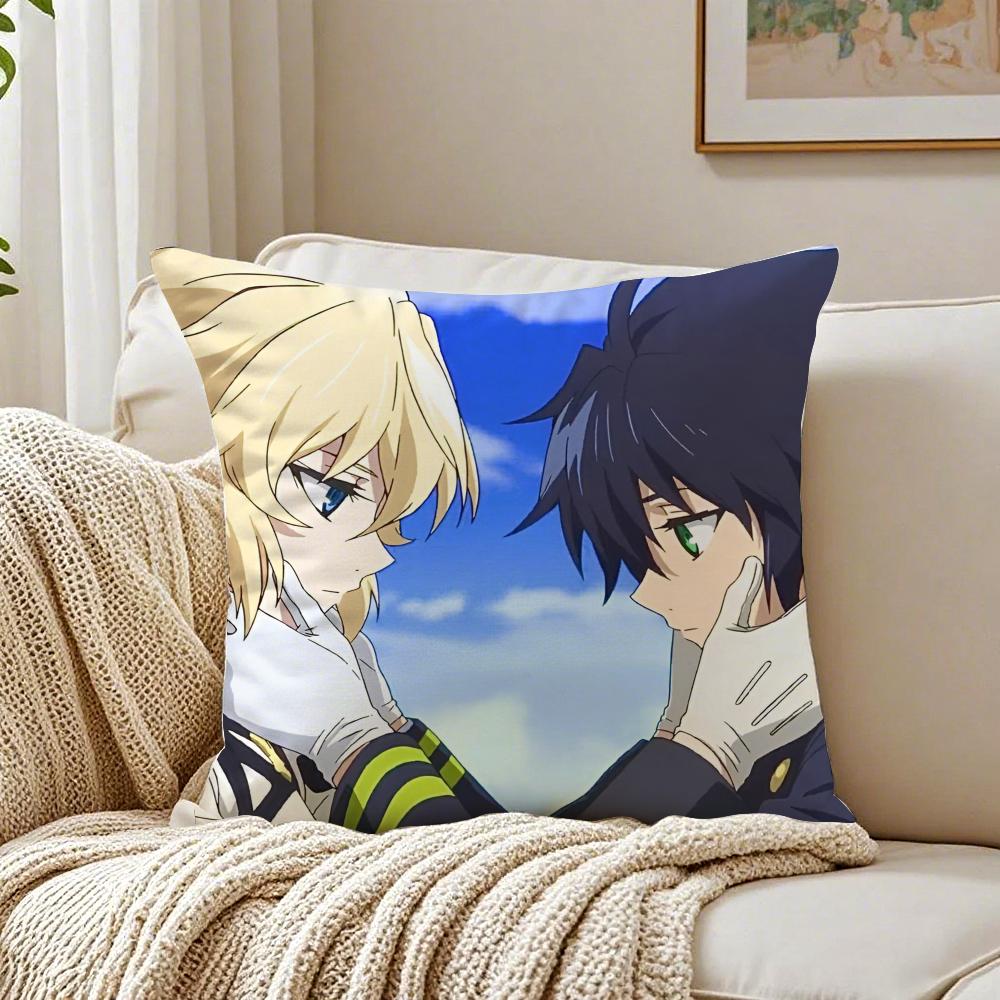 Dark Japanese Anime SSeraph of the End Cushion Cover Pillowcase Antidustmite living Room Sofa Decor Cushion Room