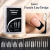 14 Sizes Full Cover Dual Nail Molds Quick Extension Thin Acrylic Nail Tips French Manicure Tool