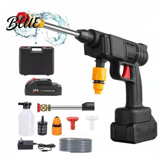 Car Wash Pressure Washer Portable Cordless 21V Electric Power Cleaner for Garden Patio Adjustable Nozzle Self-Priming Hose Lightweight Outdoor