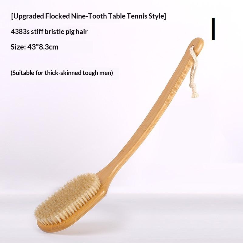56cm/43cm Myjka do pleców pod prysznic z zakrzywionym długim uchwytem, Szczotka do ciała do użytku na mokro i na sucho, Narzędzie do mycia pleców dla mężczyzn i kobiet