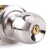 Zinc Alloy Rotation Round Door Knobset Handle Round Shaped Entrance Lock Doorknob for Hallway Closet Easy to Use
