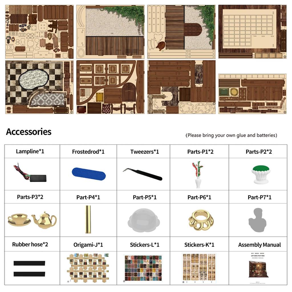 QmXCyzl Wooden DIY Miniature Dollhouse 3D Plastic Model Craft Wood Interior Holiday Craft Handmade Bank Kit, Puzzle, Kit, Kit, Puzzle, Decor, Gift,